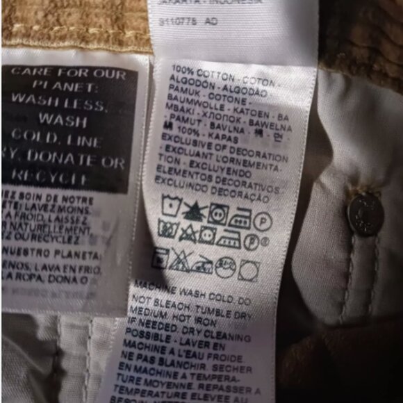 Levi's Low Pro Corduroy Straight Pants Womens 27x30 Irregular Mid-Rise Brown $69 - Picture 8 of 8